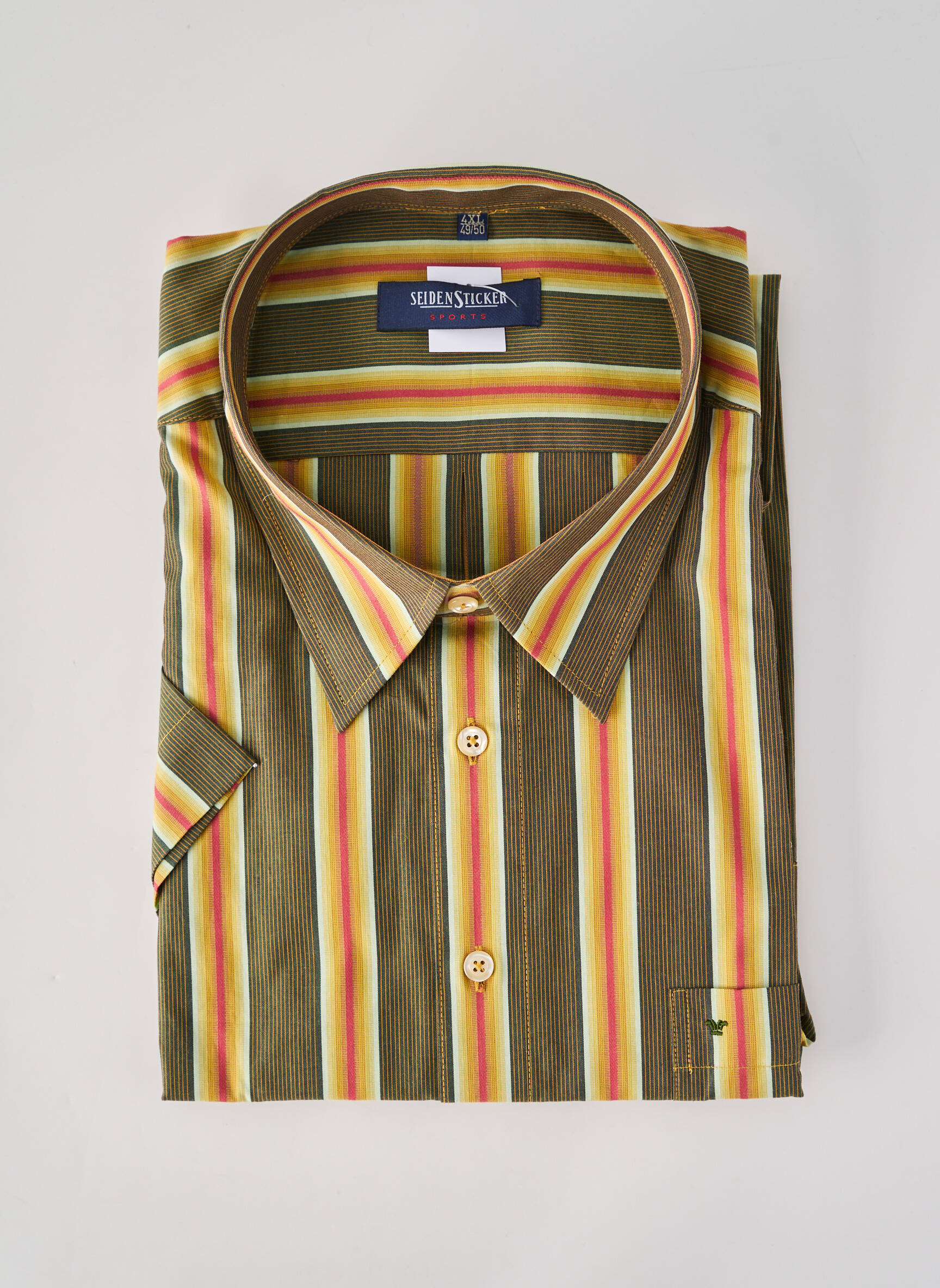Chemise manches longues poches vert SEIDENSTICKER homme