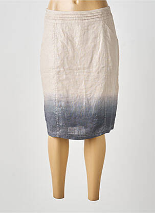 Jupe mi-longue taille normale beige MERI & ESCA femme
