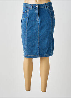 Jupe mi-longue taille normale bleu IMPULSION femme