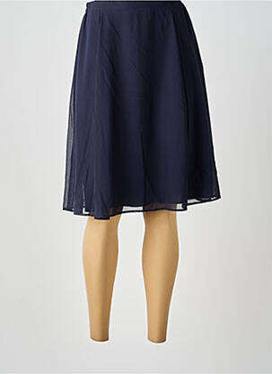 Jupe mi-longue taille normale bleu GUY DUBOUIS femme