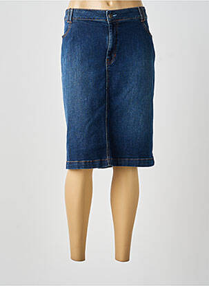 Jupe mi-longue taille normale bleu MERI & ESCA femme