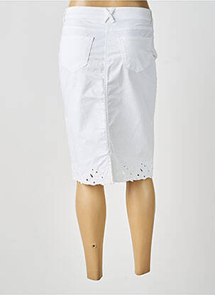 Jupe mi-longue coupe droite blanc MERI & ESCA femme