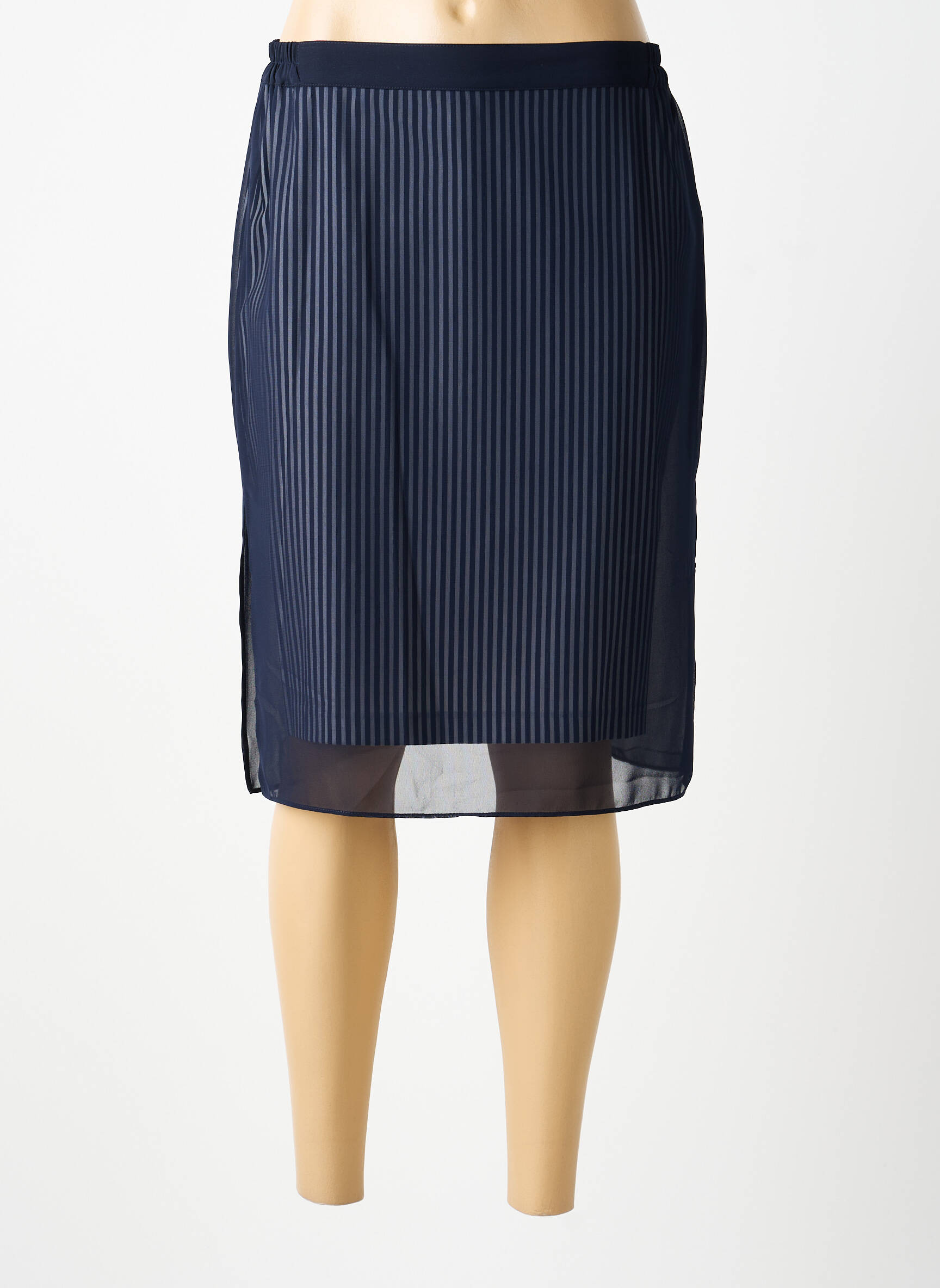 Jupe mi-longue taille normale bleu MERI & ESCA femme