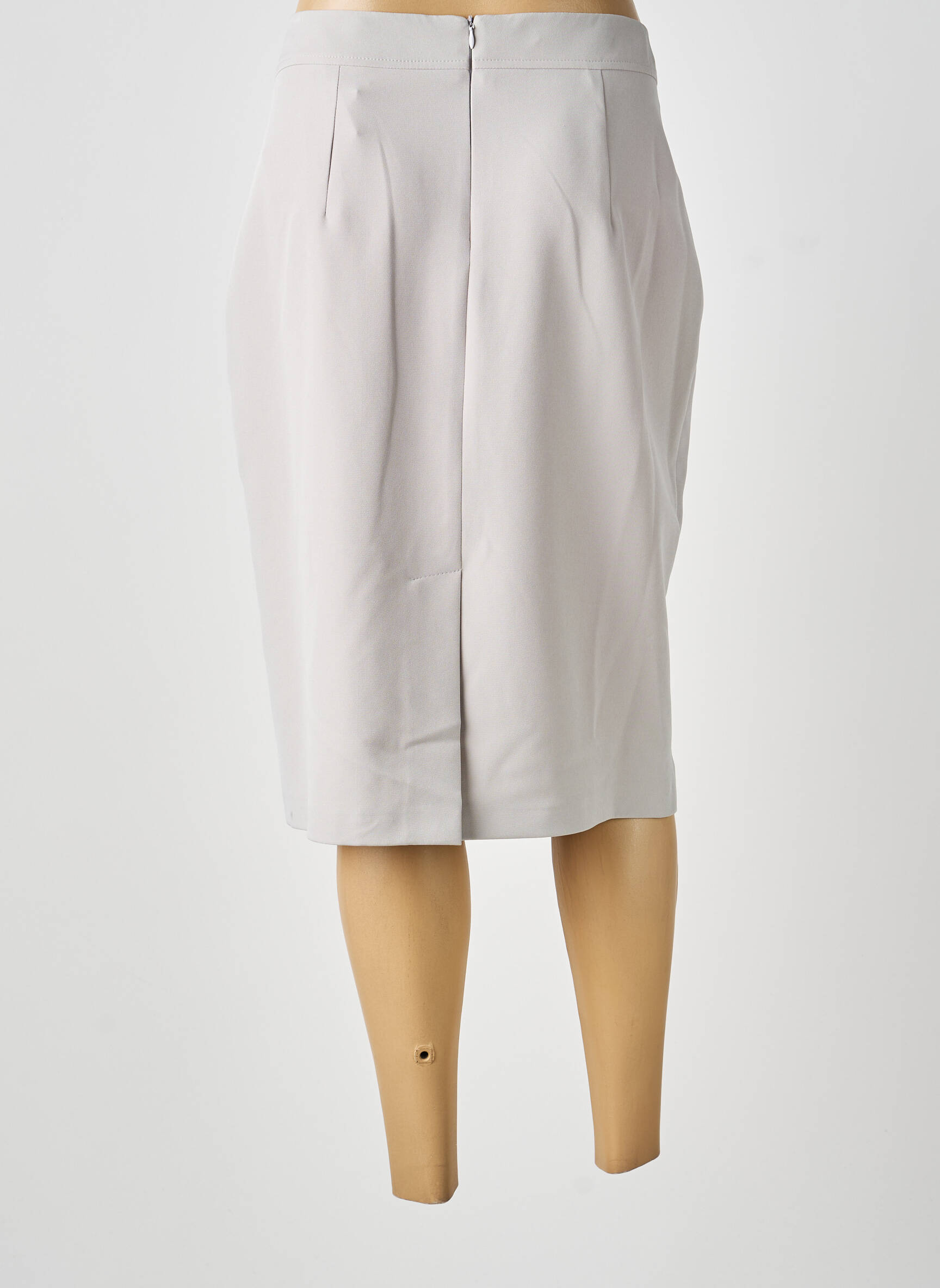 Jupe mi-longue taille normale gris GUY DUBOUIS femme