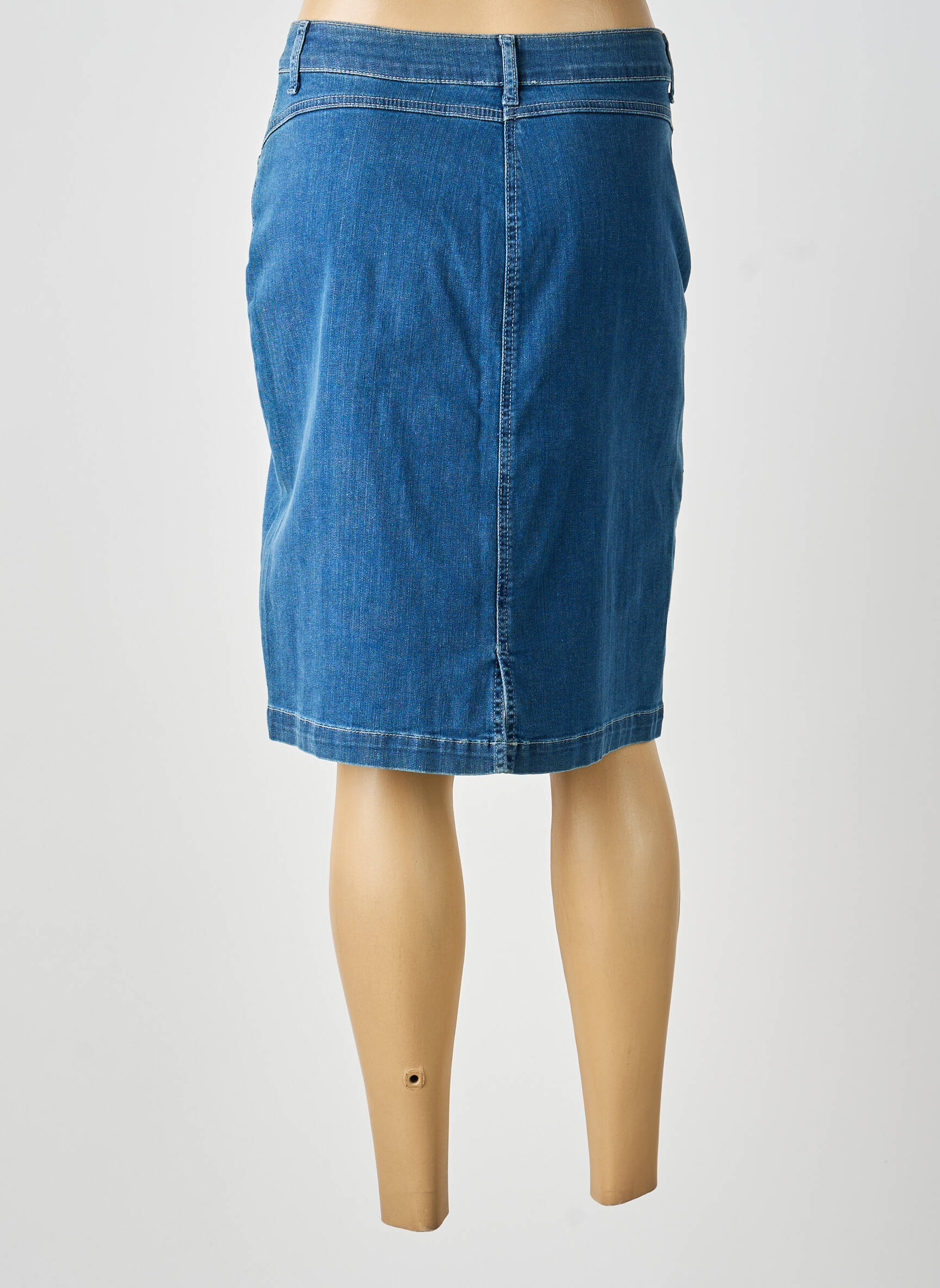 Jupe mi-longue taille normale bleu IMPULSION femme