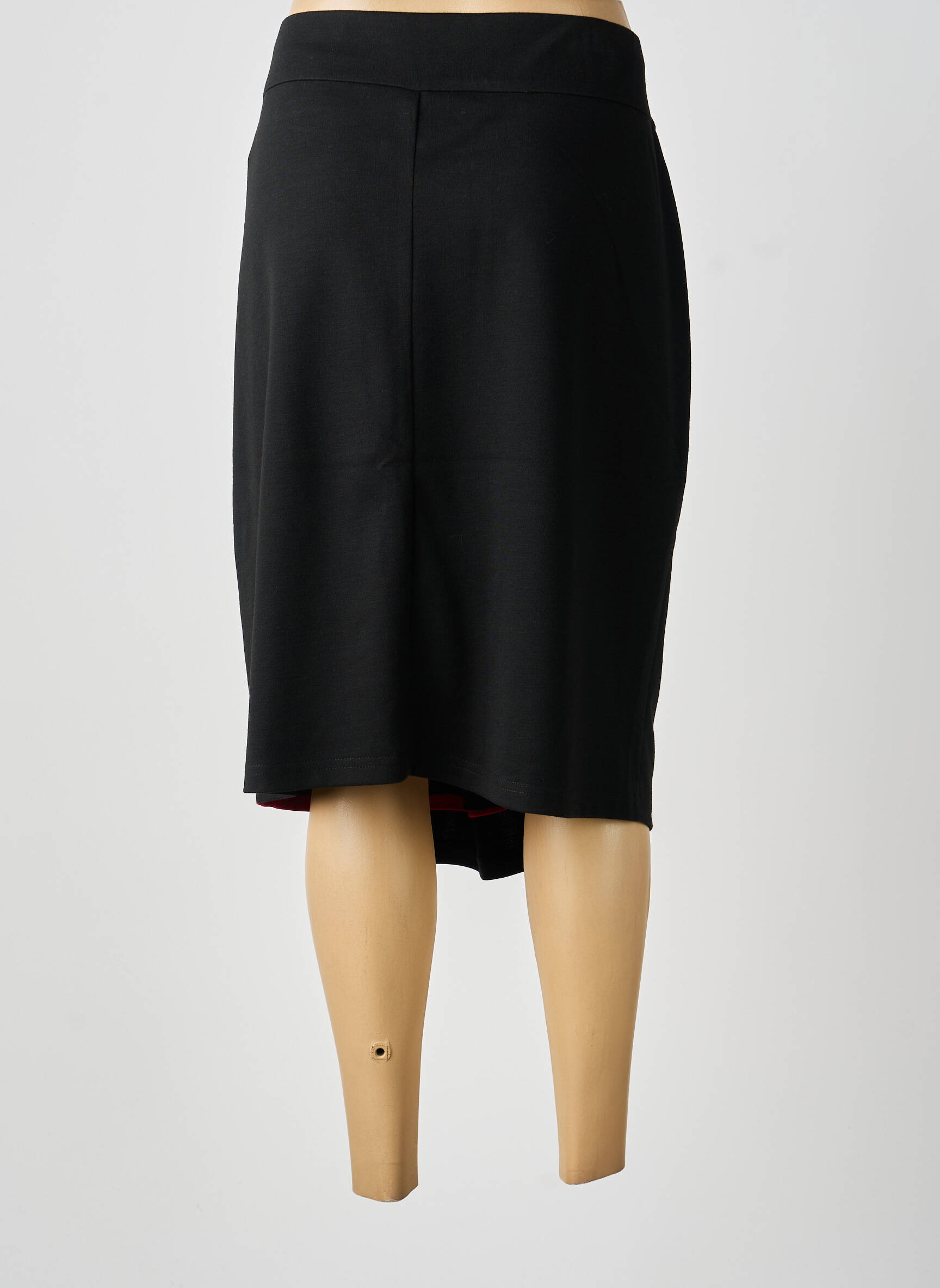 Jupe mi-longue stretch noir GUY DUBOUIS femme