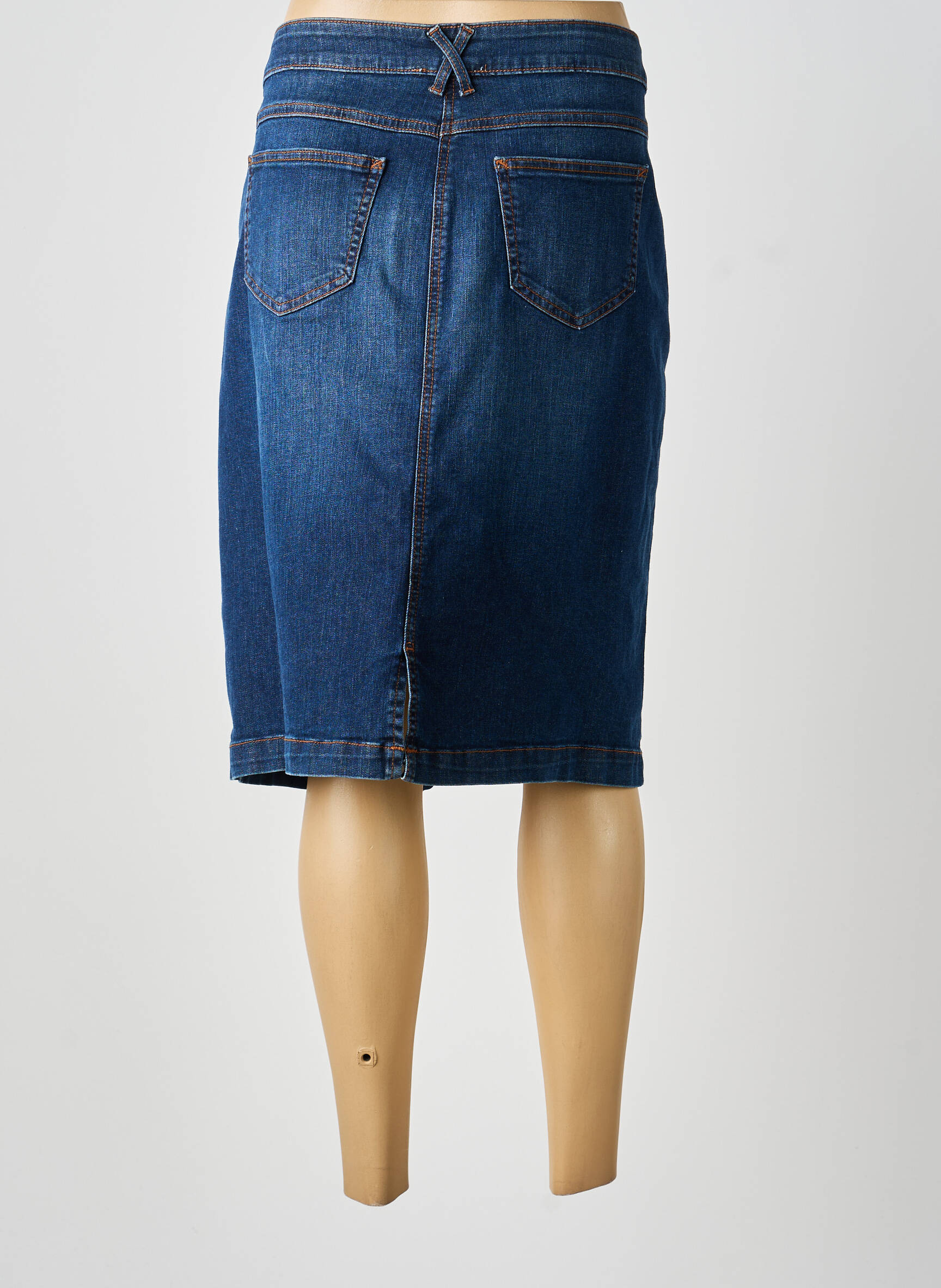 Jupe mi-longue taille normale bleu MERI & ESCA femme