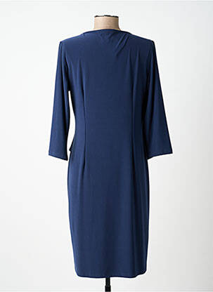 Robe mi-longue manches 3/4 manches 3/4 bleu FRANK WALDER femme