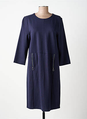 Robe mi-longue manches 3/4 manches 3/4 bleu STREET ONE femme