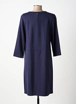 Robe mi-longue manches 3/4 manches 3/4 bleu STREET ONE femme