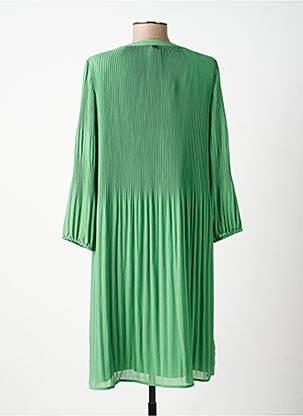 Robe mi-longue coupe fluide manches longues vert STREET ONE femme