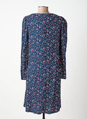 Robe mi-longue imprimé fleurs manches longues bleu ÉTYMOLOGIE femme