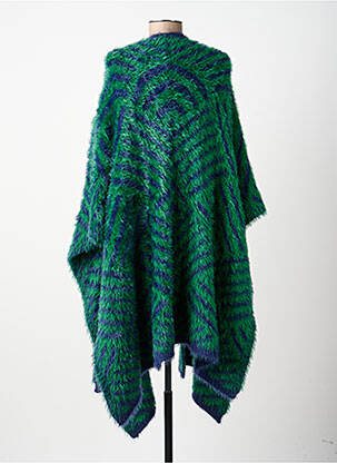 Poncho col v vert MARBLE femme