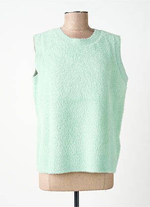 Pull coupe droite sans manche vert STREET ONE femme