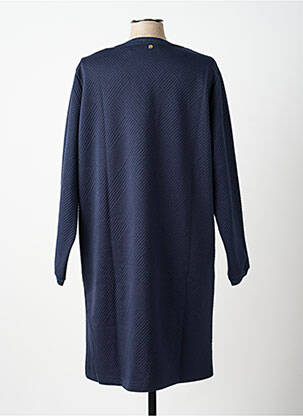 Robe mi-longue manches longues manches longues bleu ÉTYMOLOGIE femme