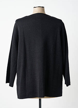Pull coupe droite manches longues noir GRIFFON femme