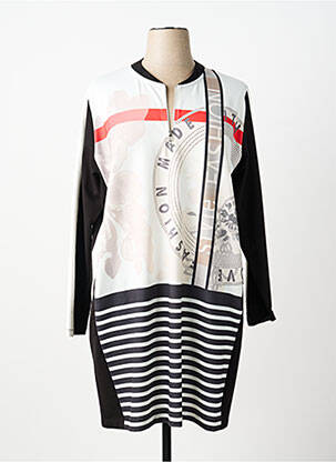 Robe mi-longue manches longues manches longues beige TUZZI femme