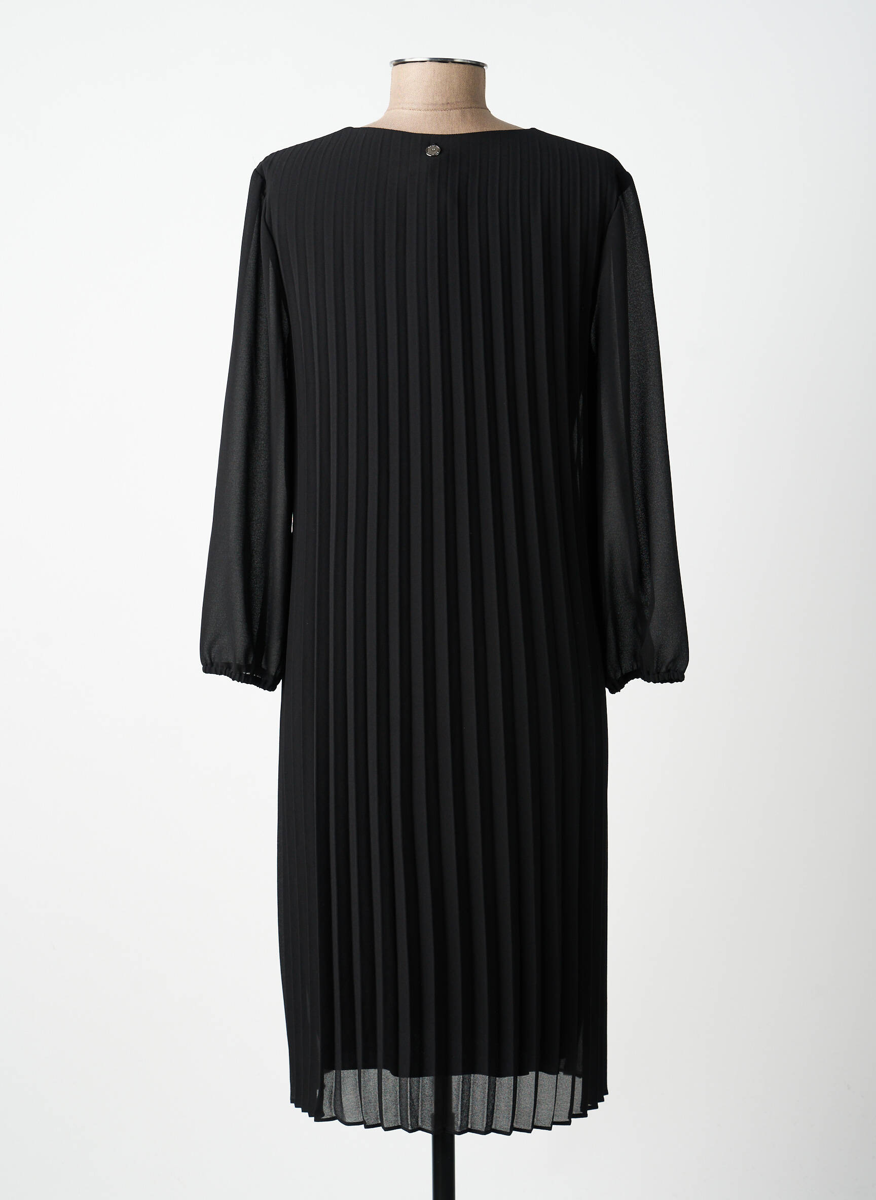 Robe mi-longue coupe fluide manches 3/4 noir STREET ONE femme