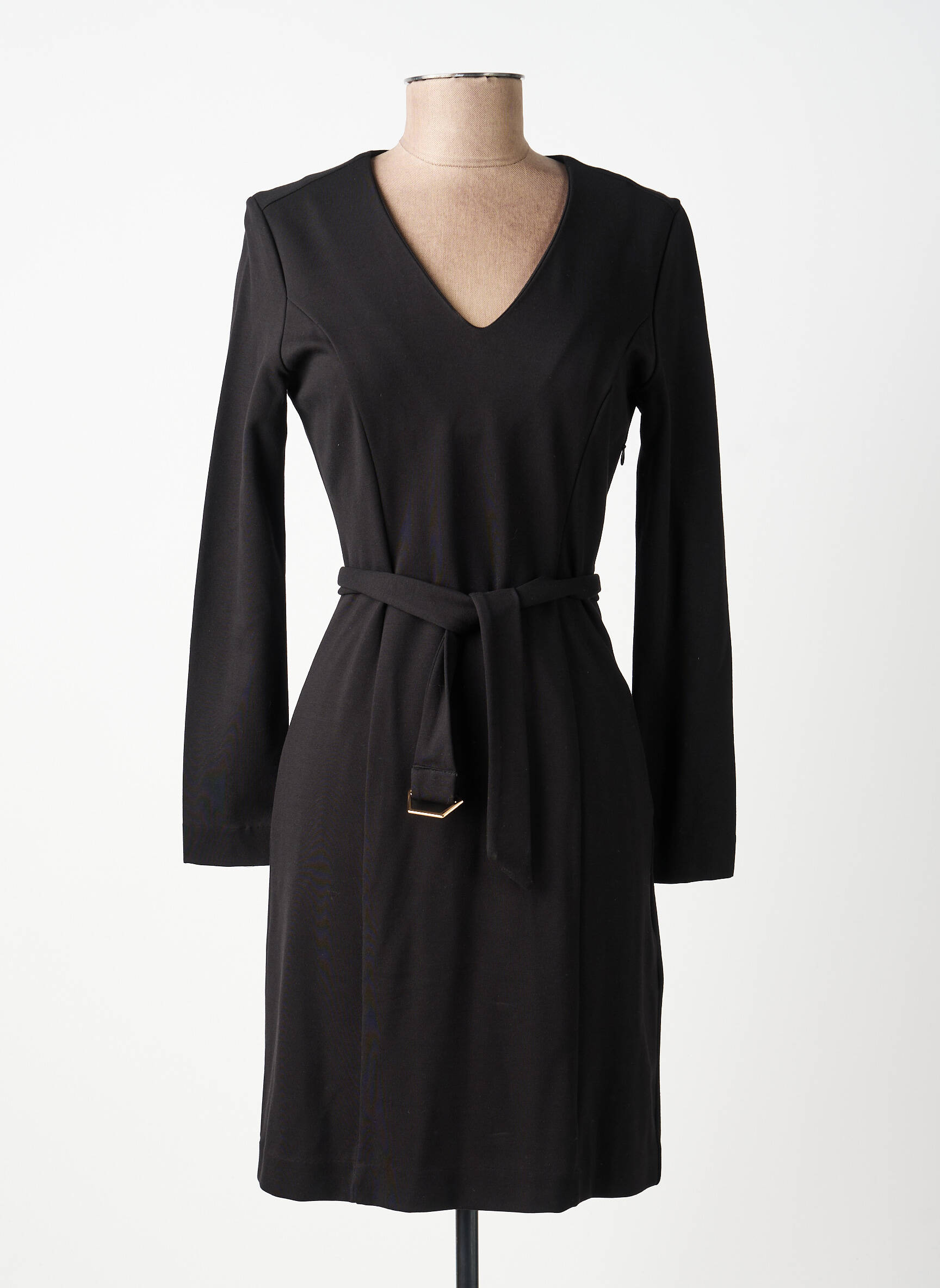 Robe courte manches longues manches longues noir LOLA ESPELETA femme