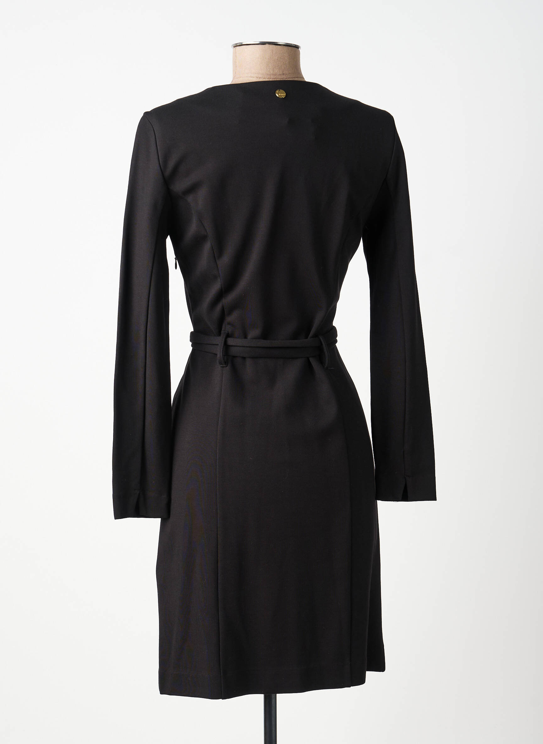 Robe courte manches longues manches longues noir LOLA ESPELETA femme