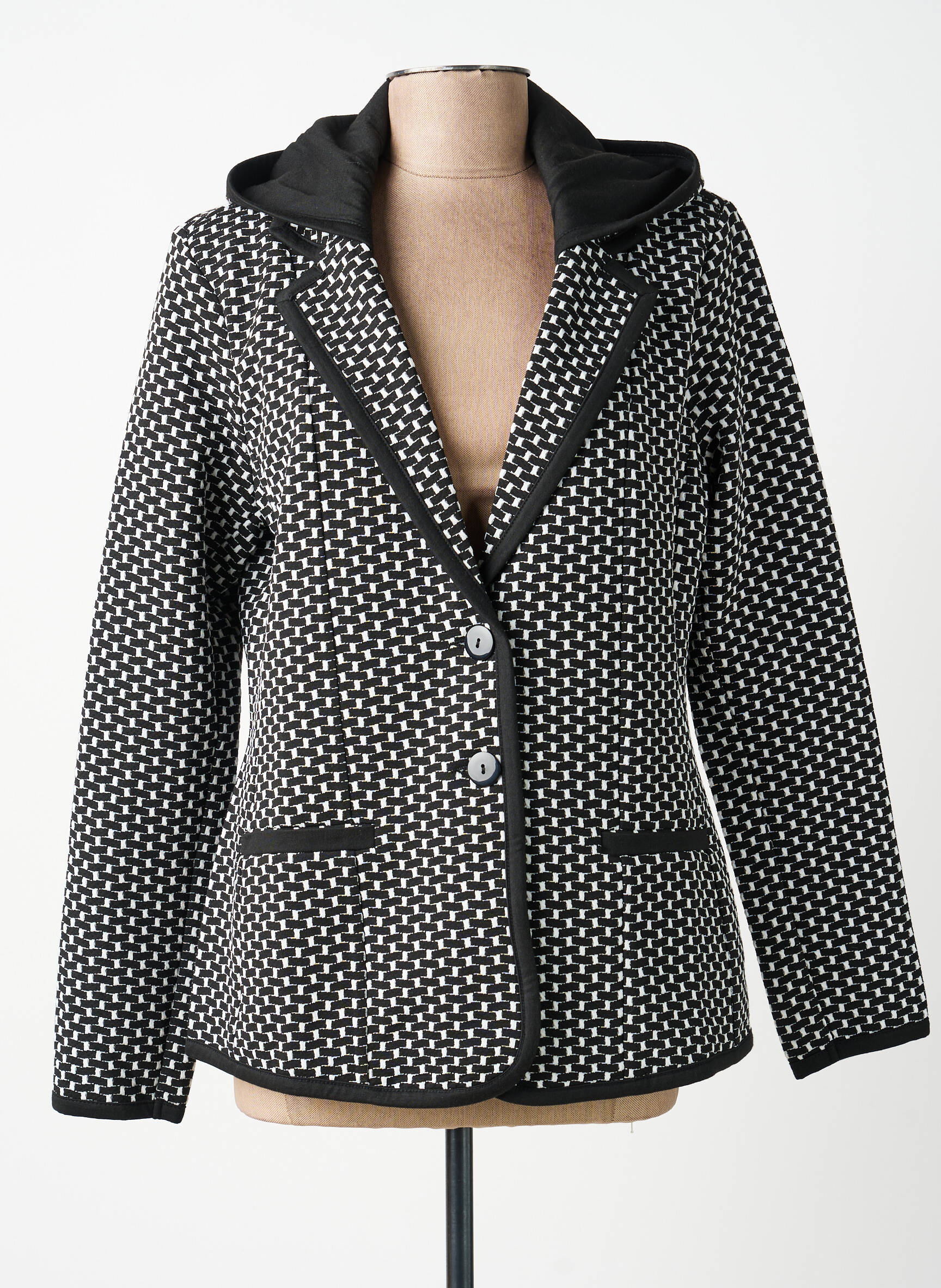 Blazer fausses poches noir DOLCEZZA femme