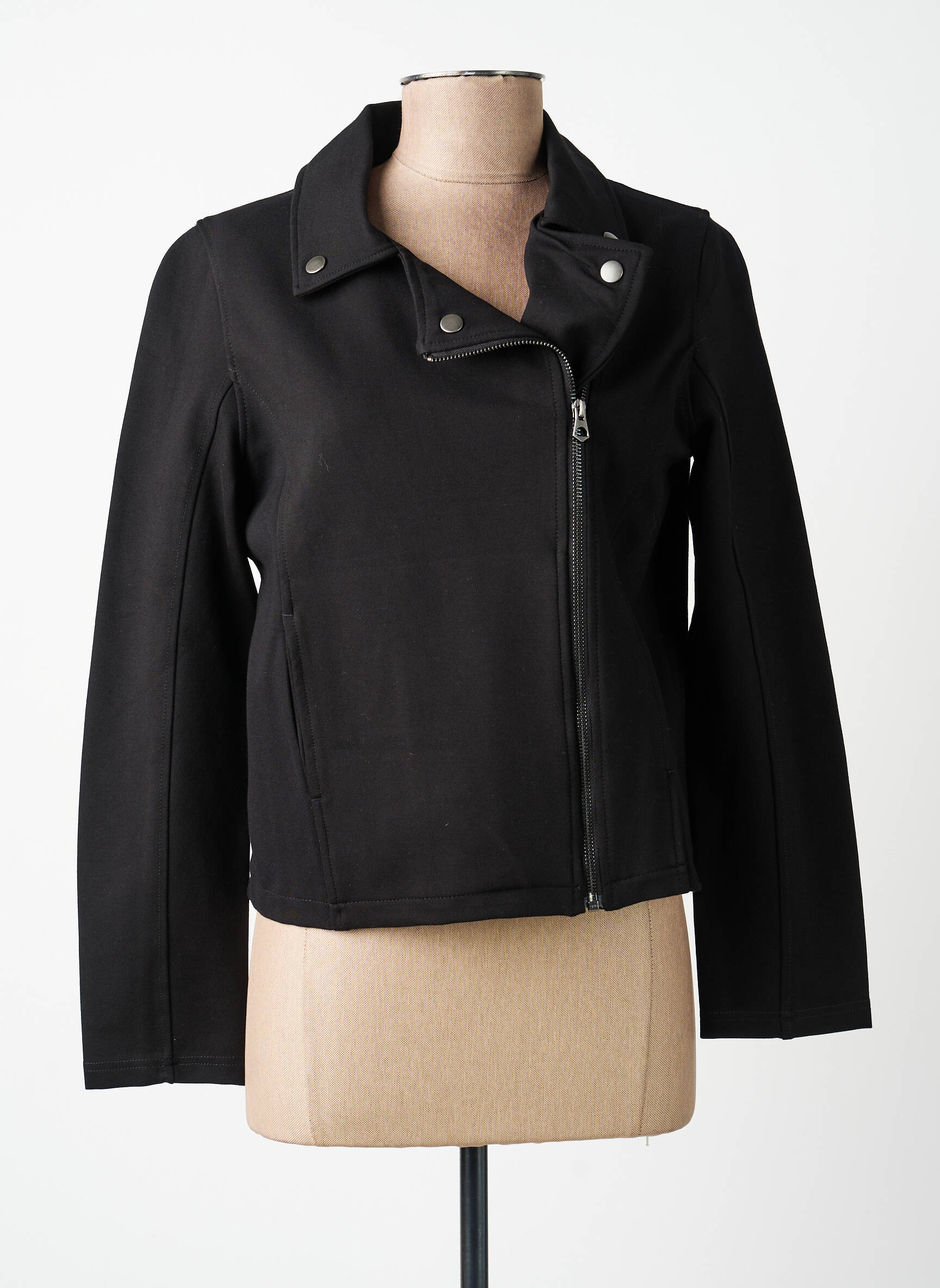 Veste casual col tailleur noir ÉTYMOLOGIE femme