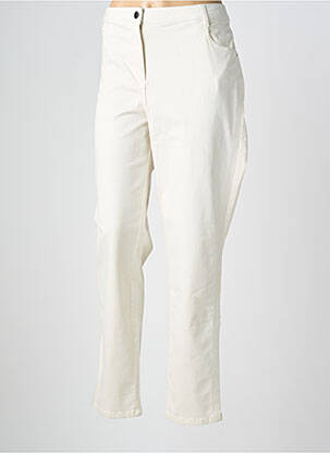 Jeans coupe slim tissage brut taille normale beige FUEGO WOMAN femme