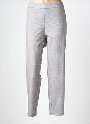 Pantalon slim taille élastique taille normale gris FRANK WALDER femme