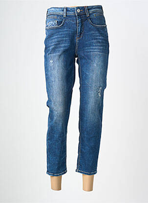 Jeans coupe slim effet usé délavé taille normale bleu STREET ONE femme