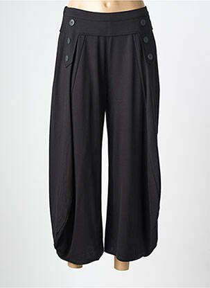 Pantalon large tissage popeline taille normale noir EVER SASSY femme