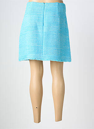 Jupe courte tissage tweed bleu YESS. femme