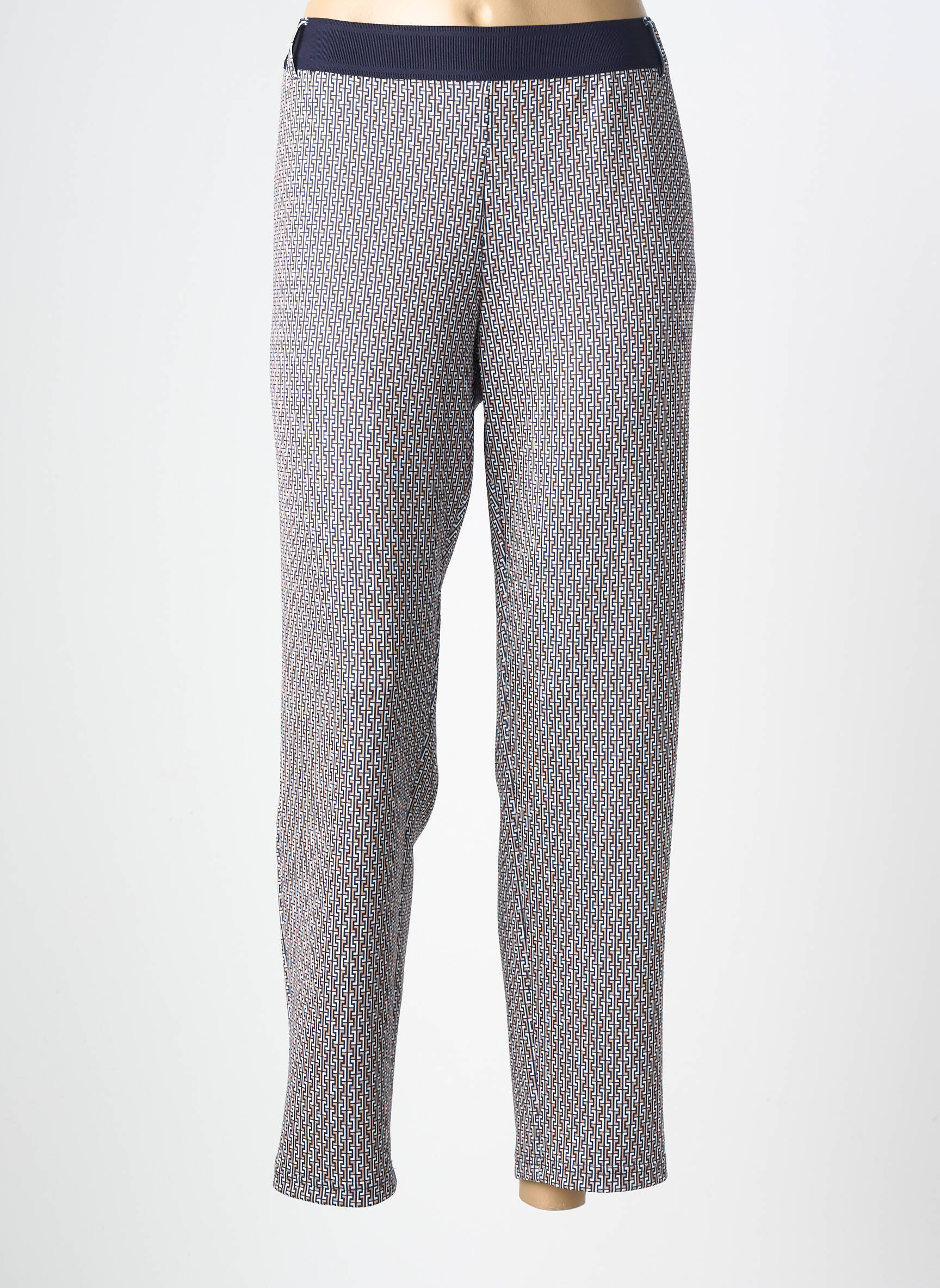 Pantalon slim taille élastique taille normale bleu FRANK WALDER femme
