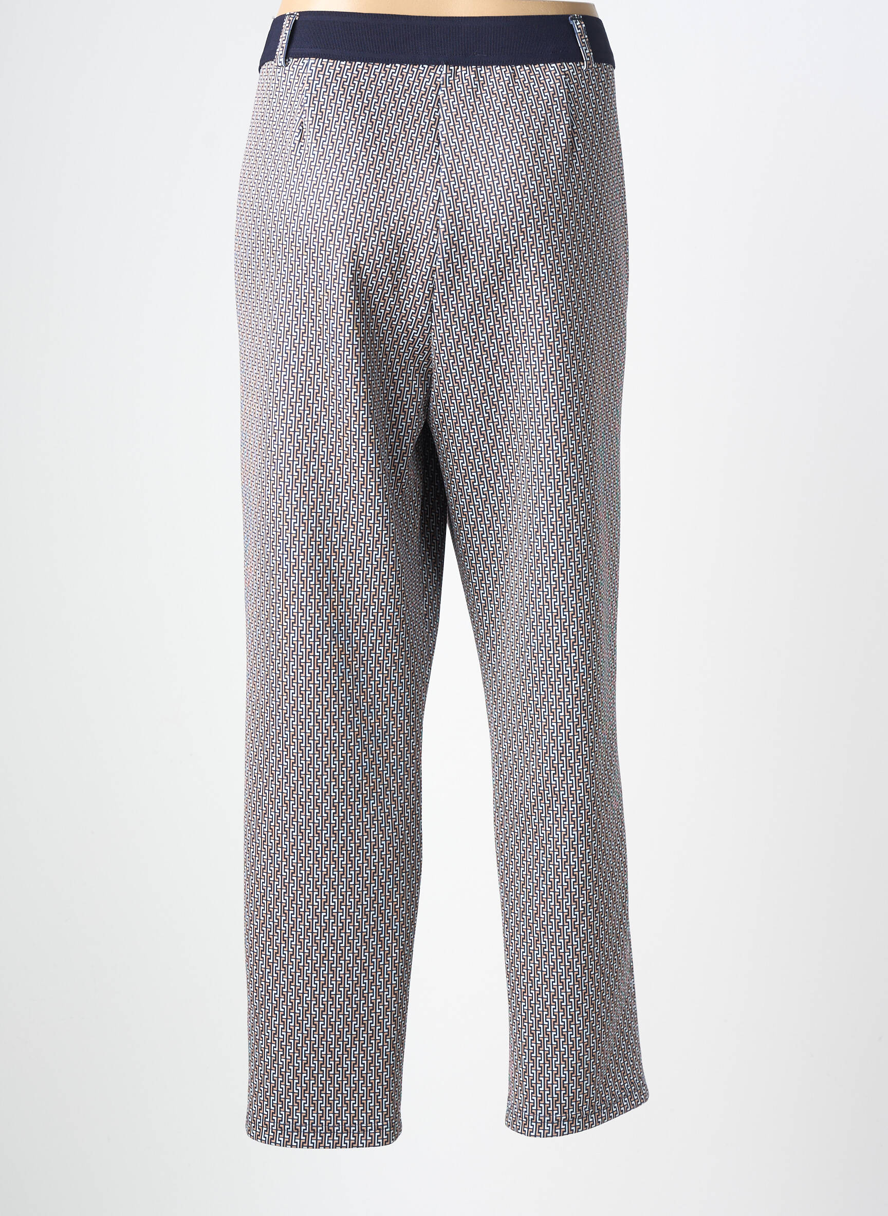 Pantalon slim taille élastique taille normale bleu FRANK WALDER femme