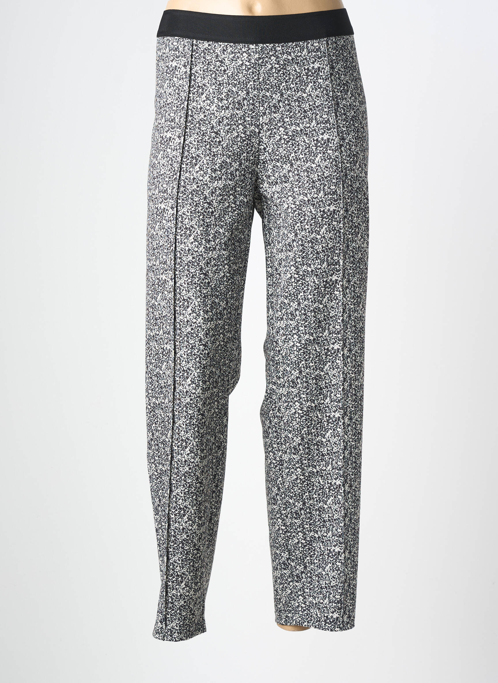Pantalon slim taille élastique taille normale noir FRANK WALDER femme