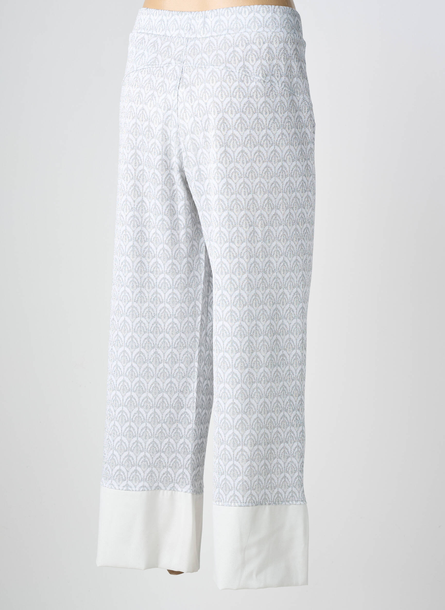 Pantalon droit stretch taille normale gris ELLY ITALIA femme