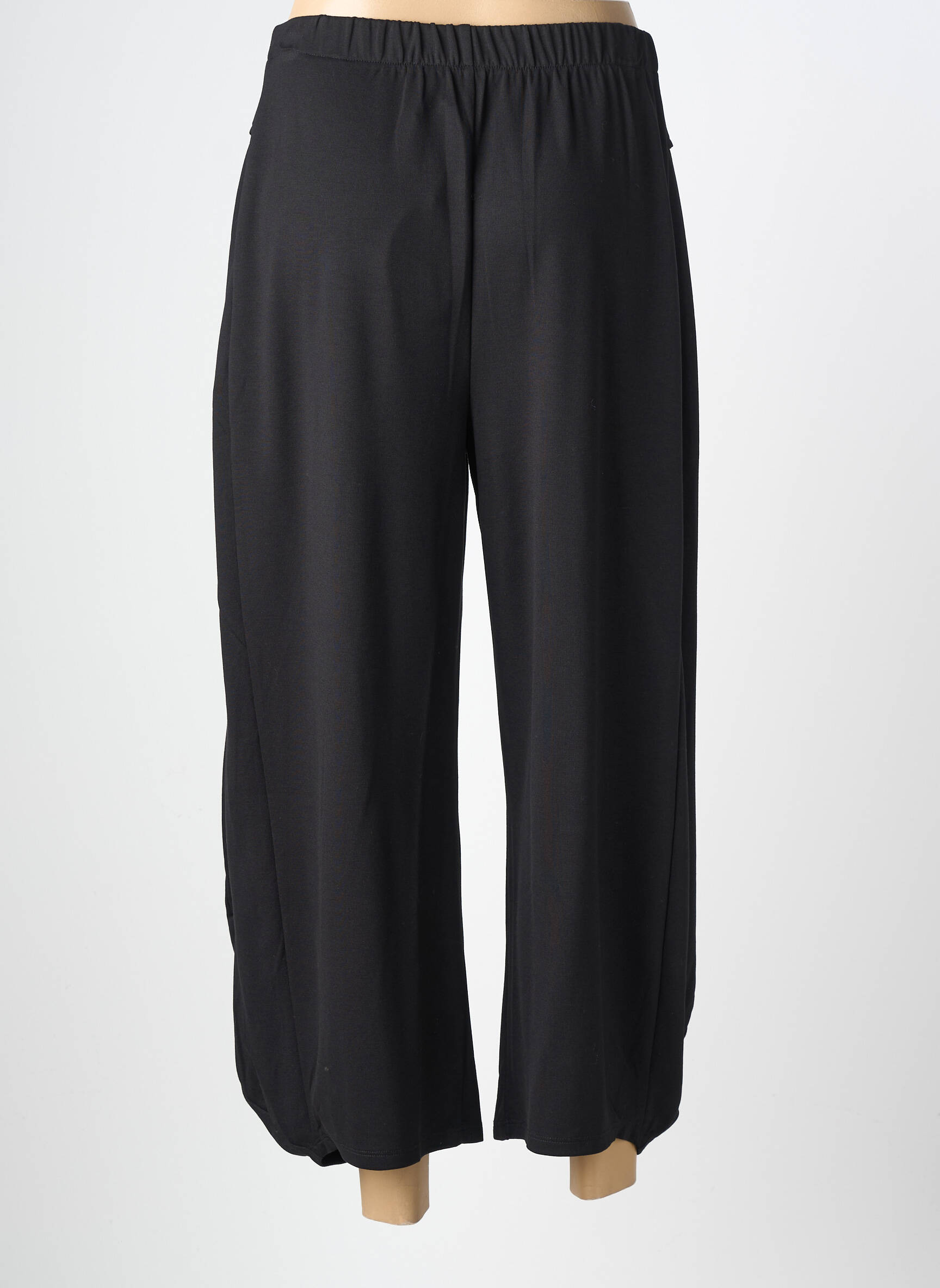 Pantalon large tissage popeline taille normale noir EVER SASSY femme