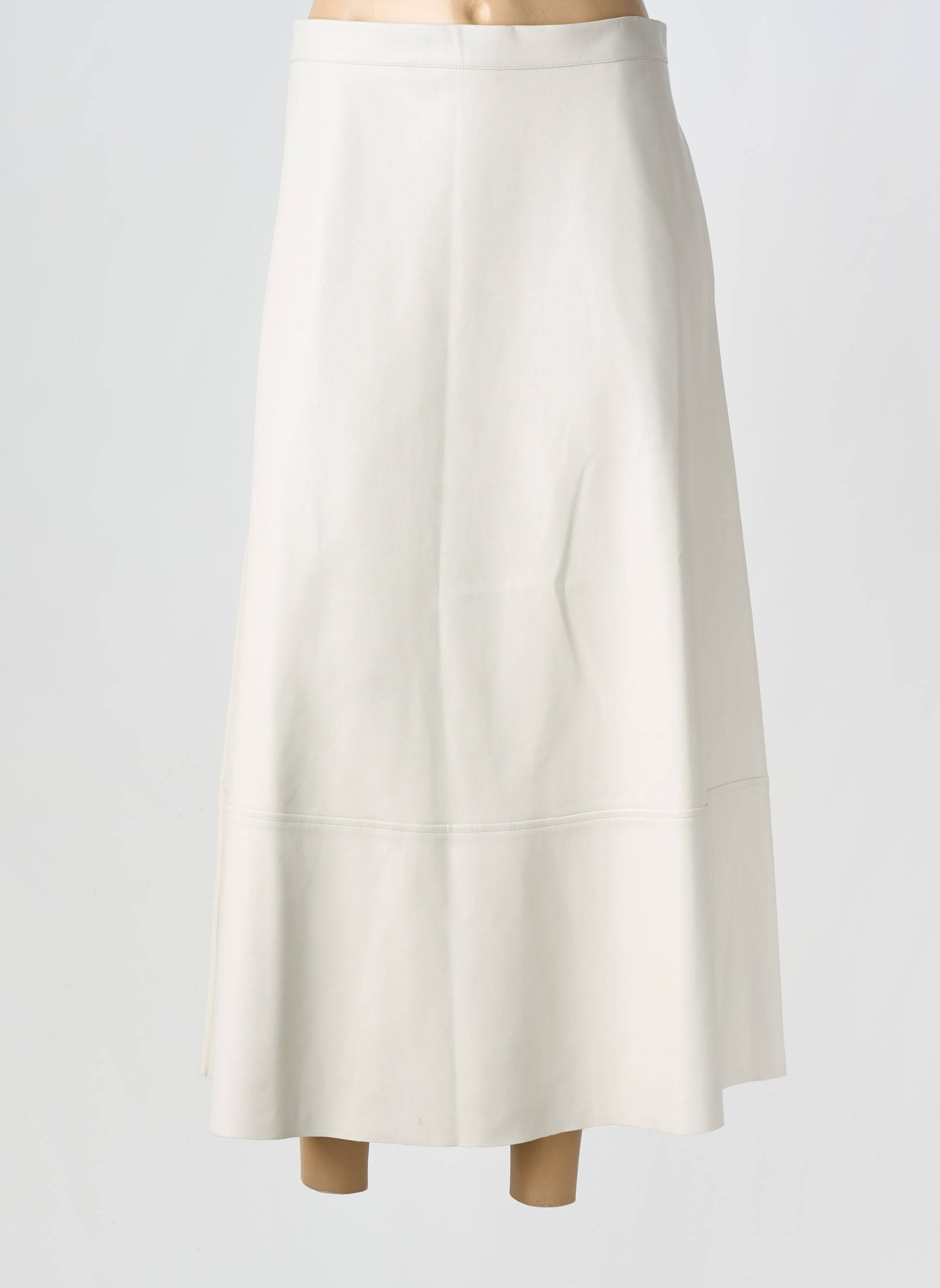 Jupe longue fermeture zippée au dos beige MILA PALOMA femme