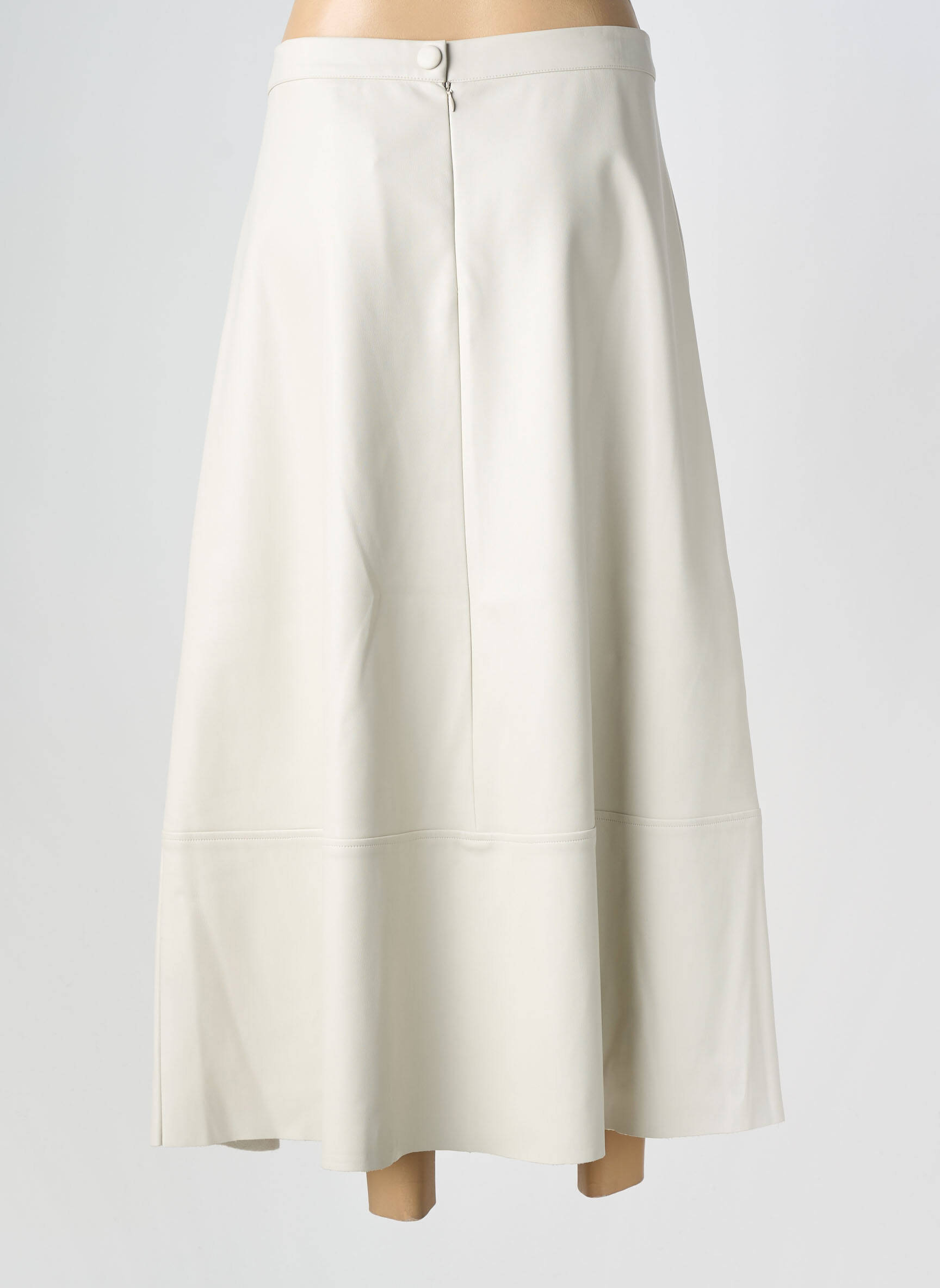 Jupe longue fermeture zippée au dos beige MILA PALOMA femme