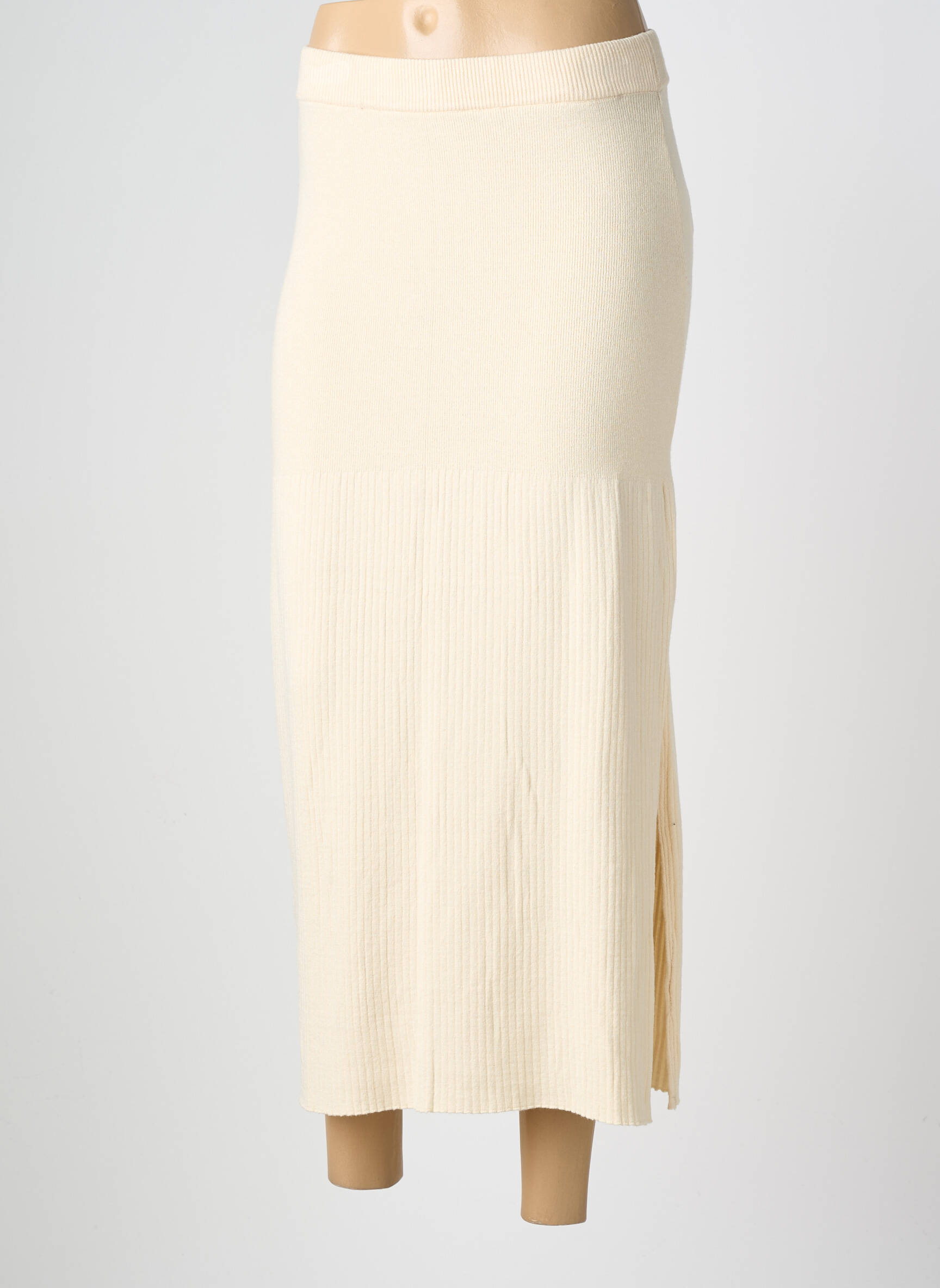 Jupe longue taille normale beige LOLA ESPELETA femme