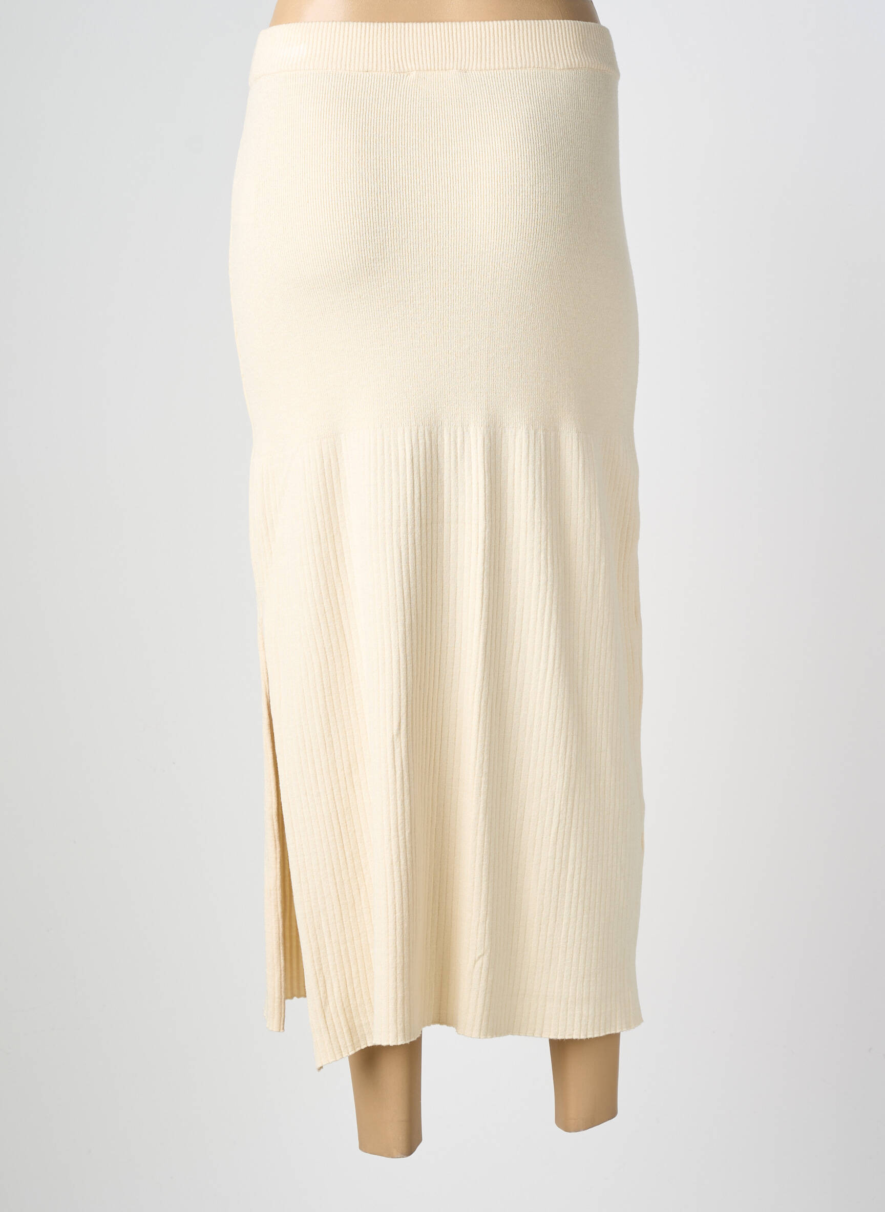 Jupe longue taille normale beige LOLA ESPELETA femme