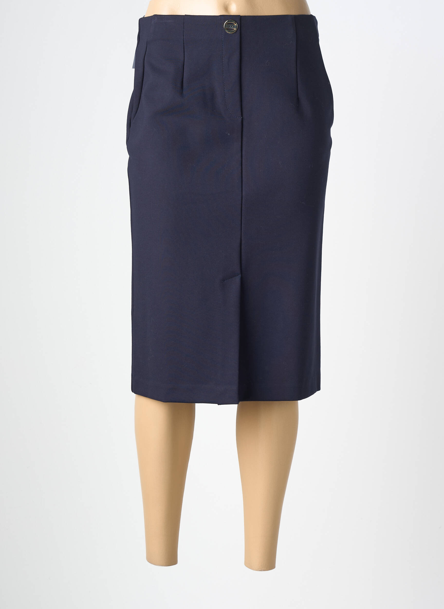 Jupe mi-longue stretch bleu EAST DRIVE femme