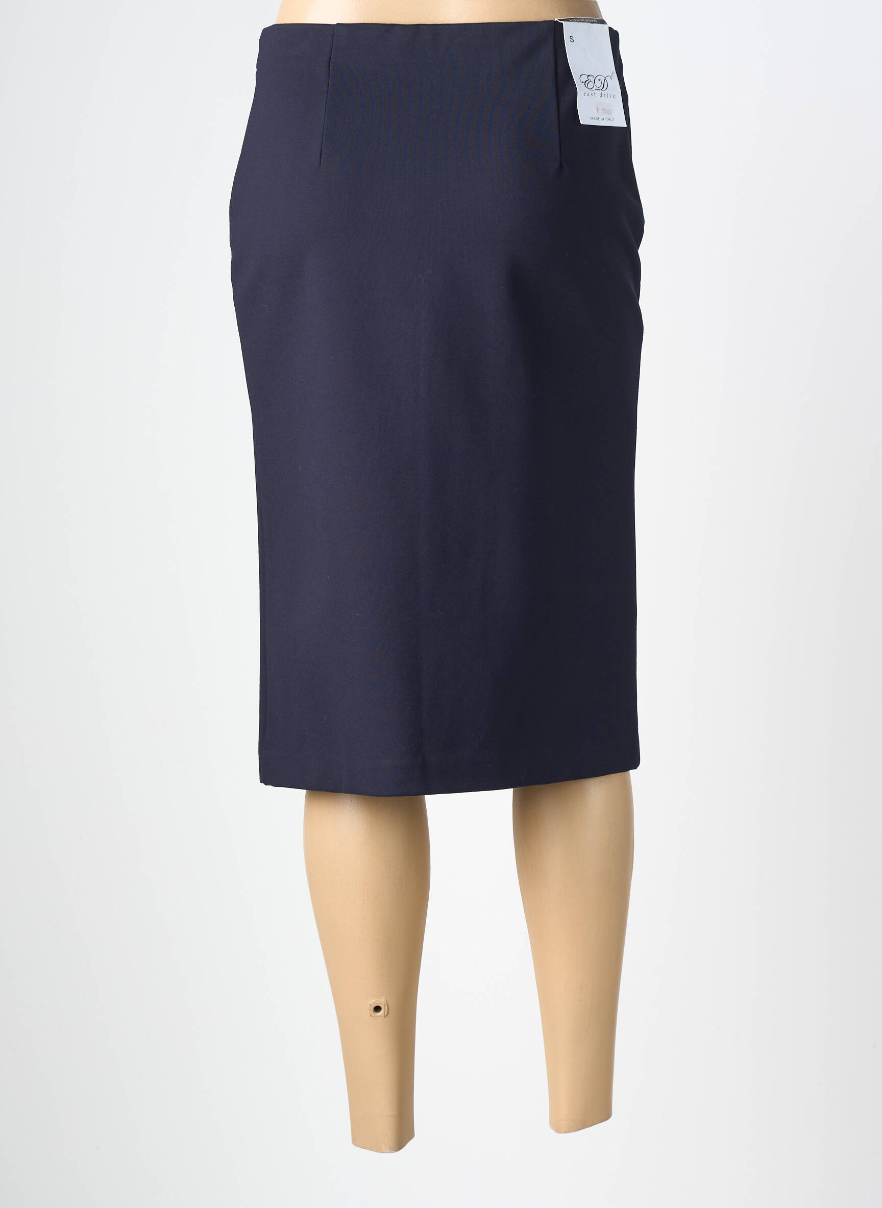Jupe mi-longue stretch bleu EAST DRIVE femme