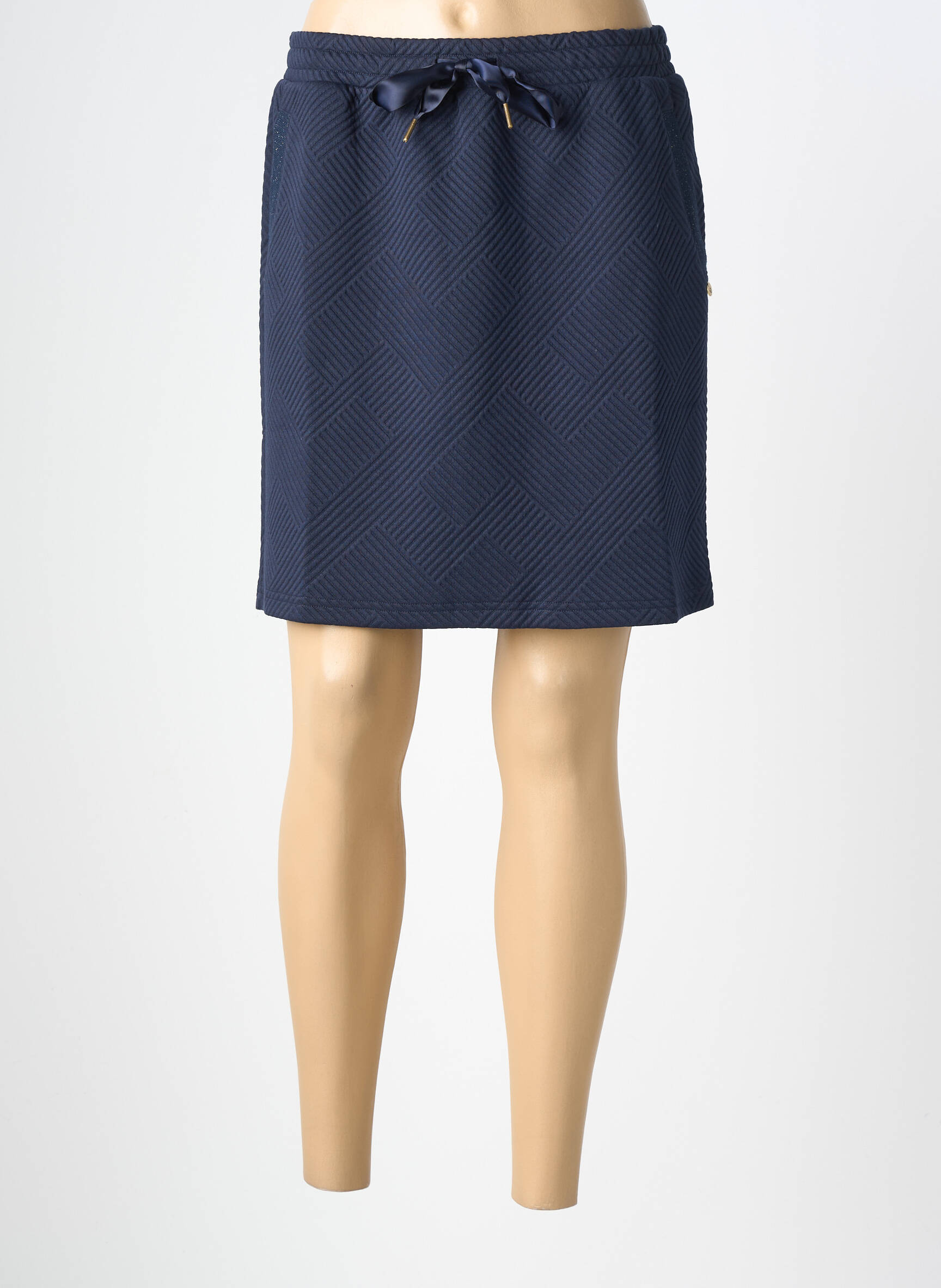 Jupe courte poches bleu ÉTYMOLOGIE femme
