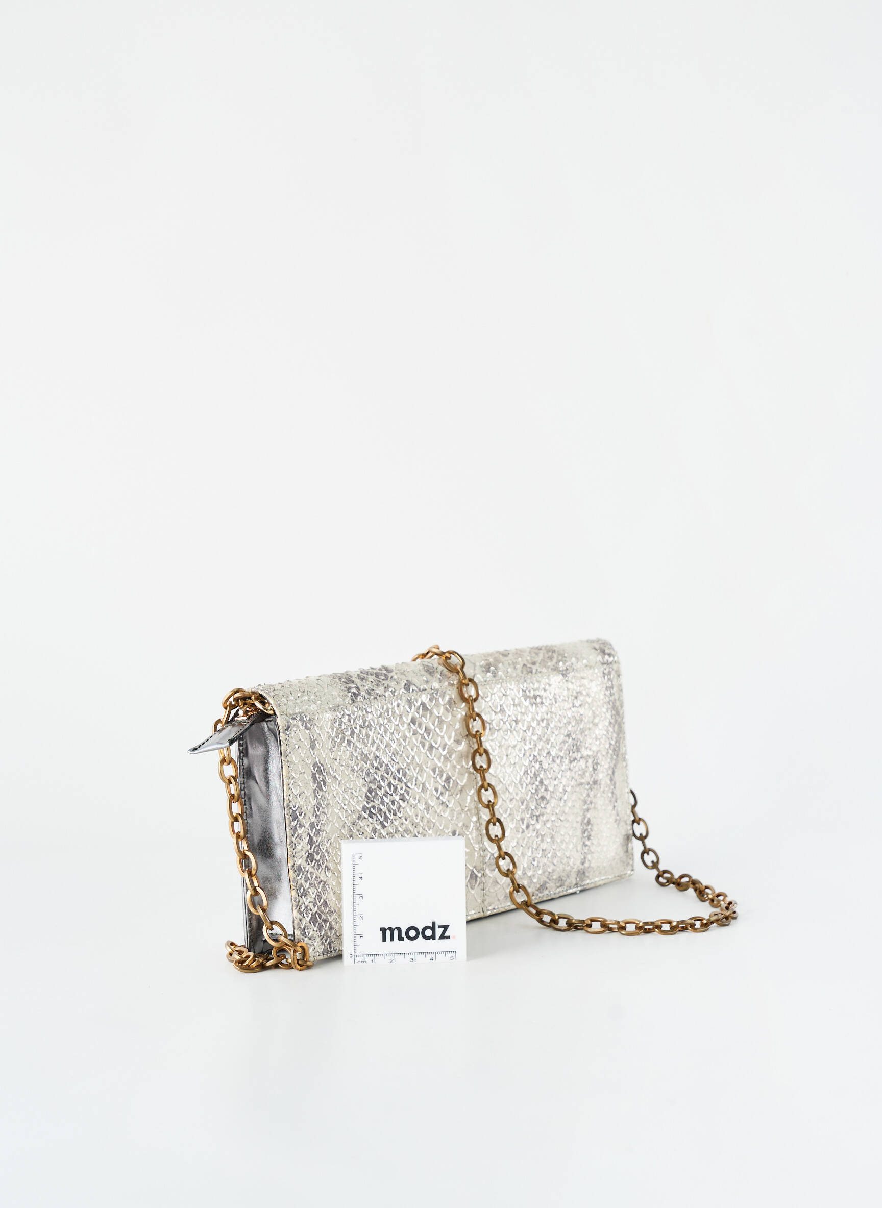 Sac multipoches forme rectangulaire argent JOAQUIM FERRER femme