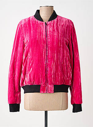 Blouson effet matière satinée rose THE KOOPLES femme
