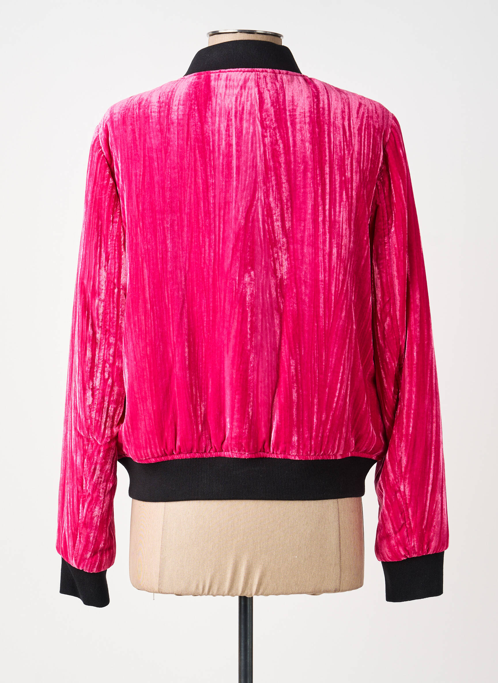 Blouson effet matière satinée rose THE KOOPLES femme