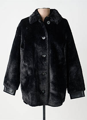 Manteau court coupe droite sans capuche noir THE KOOPLES femme