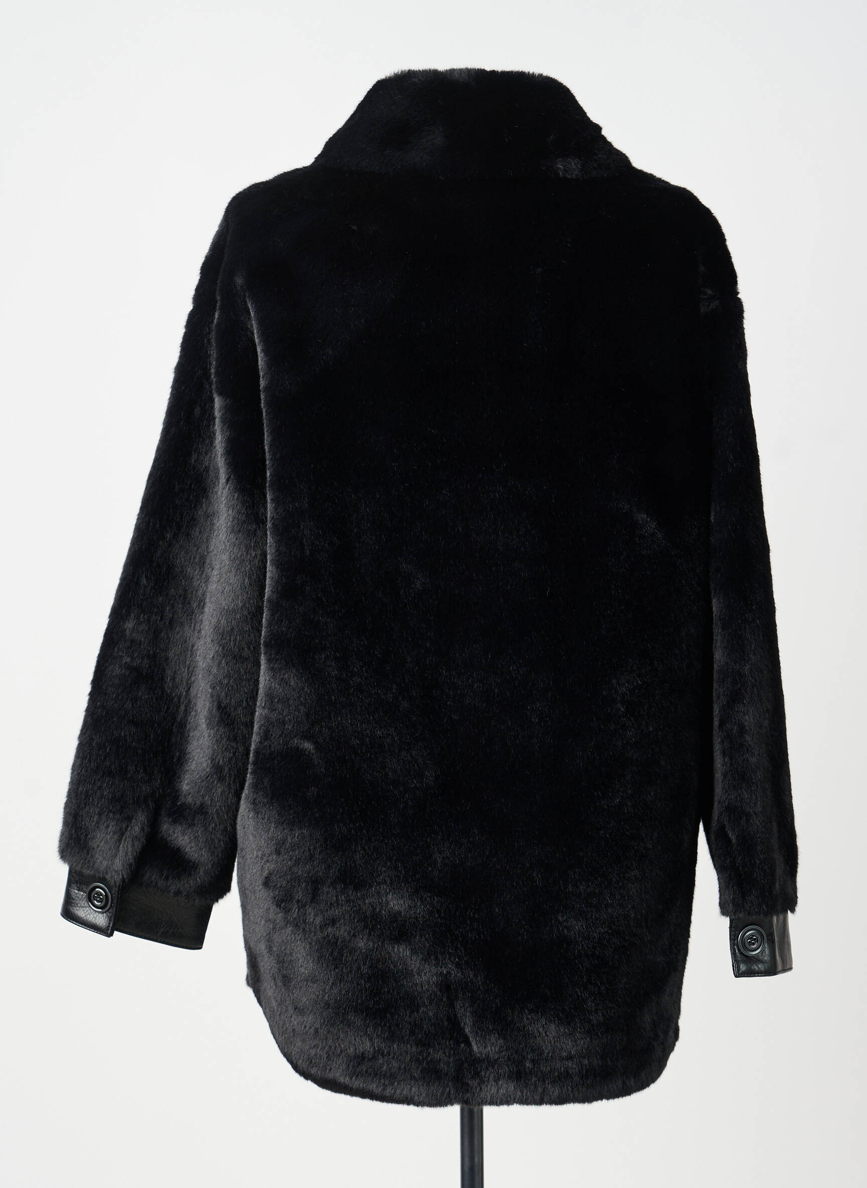 Manteau court coupe droite sans capuche noir THE KOOPLES femme