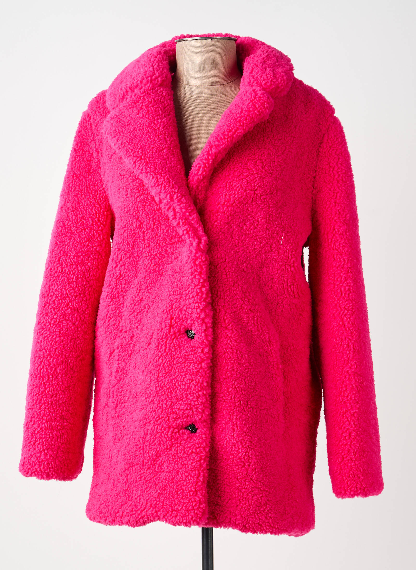 Manteau court coupe droite sans capuche rose THE KOOPLES femme