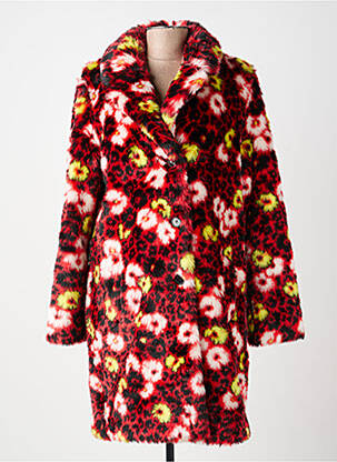 Manteau long coupe droite sans capuche rouge THE KOOPLES femme